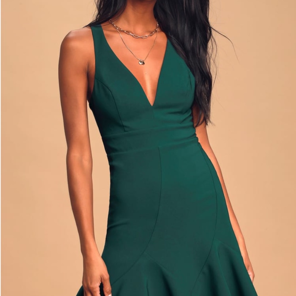 Lulus Emerald Green Ruffled Mini